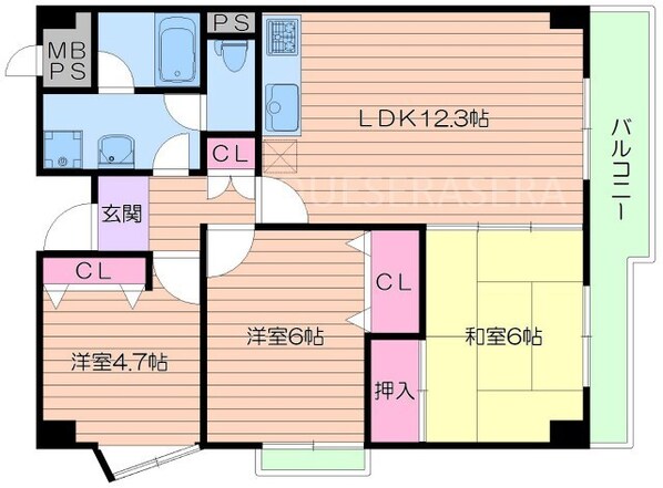 パールコート千里山の物件間取画像